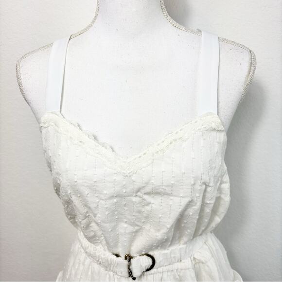 LDT CELIA WHITE EYELET TIERED MINI DRESS WHITE SIZE 10 BRAND NEW $179MSRP - Picture 4 of 7